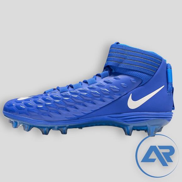 Nike Force Savage Pro 2 Mid Football Cleats Royal Blue White Men's AH4000-400 - Picture 4 of 7